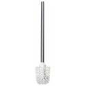 Brosse WC modèle NEW WAVES tête de brosse blanche avec manche chrome