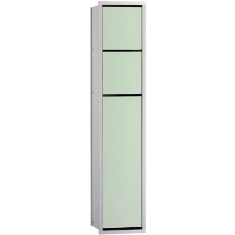 Armoire Module WC ASIS 150 à encastrer, 809 mm aluminium / optiwhite