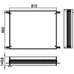 Cadre d'installation ASIS prestige pour armoire encastrée éclairée 810x660mm