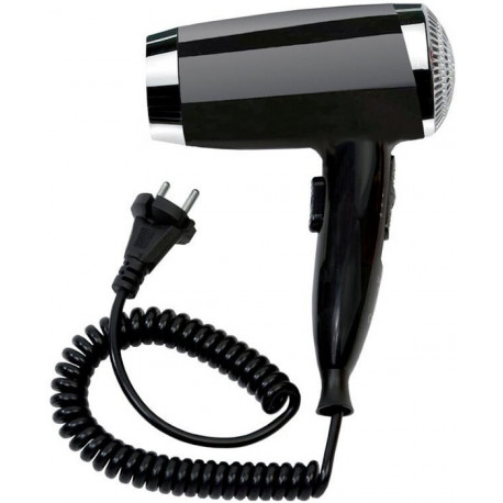 Sèche-cheveux System 2 1600 W, avec câble et prise chrome / noir EMCO