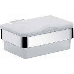 Boîte à mouchoirs LOFT en plastique avec couvercle en acier inoxydable