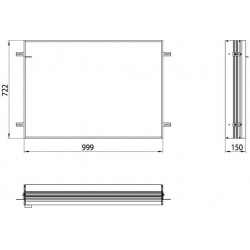 Cadre d'installation ASIS prime 2 pour armoire encastrée éclairée 999x722mm