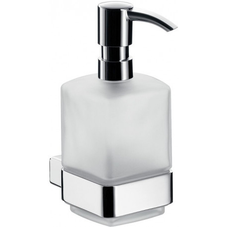 Distributeur de savon 052113301 loft verre noir satiné, pompe plastique EMCO