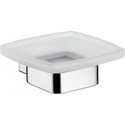 Porte-savonloft noir verre cristal satiné EMCO