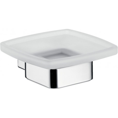 Porte-savonloft noir verre cristal satiné EMCO