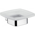 Porte-savonloft noir verre cristal satiné EMCO