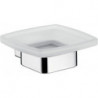 Porte-savonloft noir verre cristal satiné EMCO