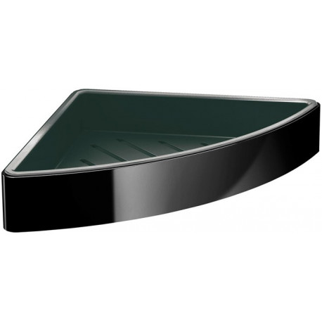 Panier à savon d'angle 179 x 34 x 179mm. noir/noir