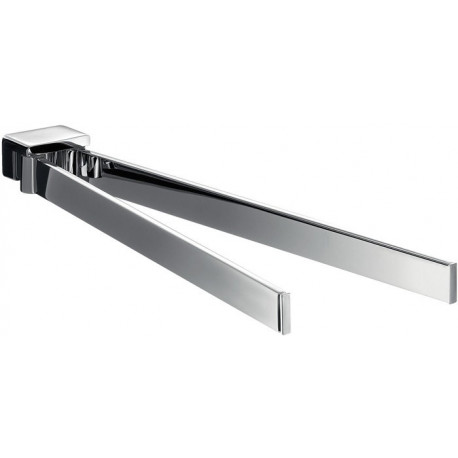 Porte-serviettes emco loft. pivotant à deux bras. 310mm. Noir