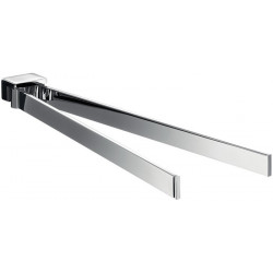 Porte-serviettes emco loft. pivotant à deux bras. 410mm. Noir