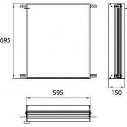Armoire de toilette éclairée par LED asis pour 939708013. 595 x 695mm