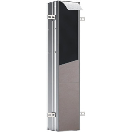Module armoire WC ASIS plus UP 803x154mm Porte gauche Aluminium
