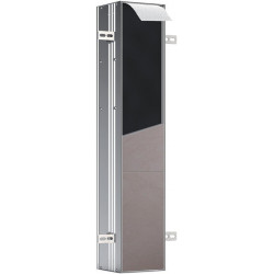 Module armoire WC ASIS plus UP 803x154mm Butée de porte droite Aluminium