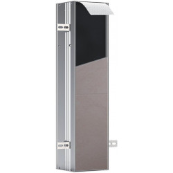 Module armoire WC ASIS plus UP 658x154mm Butée de porte droite Aluminium