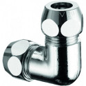Raccord coudé double vis avec 2 raccords vissés à compression, chrome 3/8inch x 10 mm SCHELL