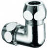 Raccord coudé double vis avec 2 raccords vissés à compression, chrome 3/8inch x 10 mm SCHELL