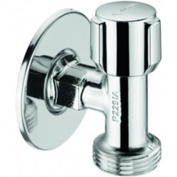 Robinet de connexion d'appareil chromé, avec poignée COMFORT 1/2 pouce x 3/4 pouce SCHELL