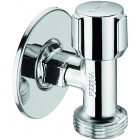 Robinet de connexion d'appareil chromé, avec poignée COMFORT 1/2 pouce x 3/4 pouce SCHELL