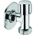 Robinet de connexion d'appareil chromé, avec poignée COMFORT 1/2 pouce x 3/4 pouce SCHELL