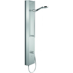 Colonne de douche LINUS Inox DP-C-T-H barre de douche, eau mitigée, thermostat inox brossé SCHELL