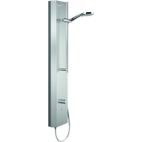 Colonne de douche LINUS Inox DP-C-T-H barre de douche, eau mitigée, thermostat inox brossé SCHELL