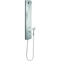 Colonne de douche LINUS Inox DP-C-T-D-H eau mitigée, thermostatique inox brossé SCHELL