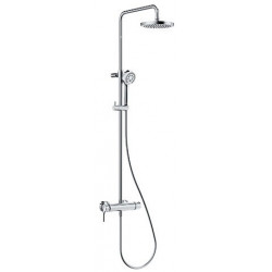 Logo dual shower system mitigeur de douche manette déportéeavec douchette à main 3 jets