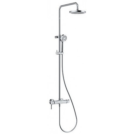Logo dual shower system mitigeur de douche manette déportéeavec douchette à main 3 jets
