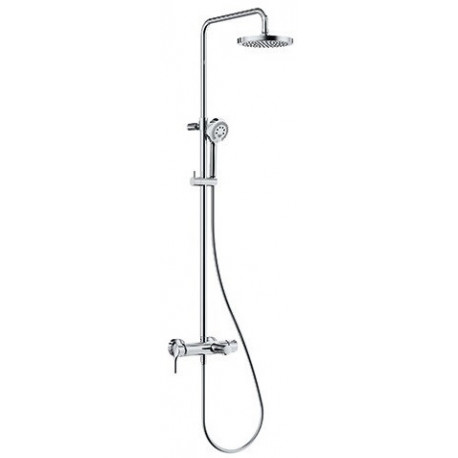Logo dual shower system mitigeur bain-douhce manette déportéeavec douchette à main 3 jets