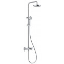 Logo dual shower system mitigeur bain-douhce manette déportéeavec douchette à main 3 jets