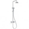 Logo dual shower system mitigeur bain-douhce manette déportéeavec douchette à main 3 jets
