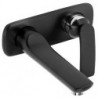 Balance mitigeur de lavabo mural à encastrer 2 trou s, 180 mm, noir mat chromée