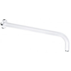 A-qa bras de tête de douche chromée/blanc 400 mm rosace ronde