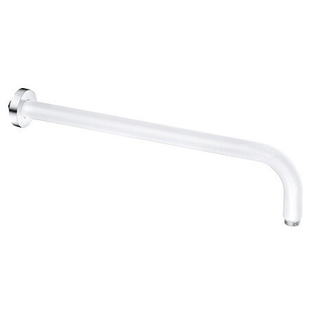 A-qa bras de tête de douche chromée/blanc 400 mm rosace ronde