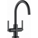 NOVA FONTE Avec mitigeur LAVABO NOIR MATT