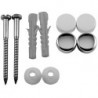 Fixation pour WC sur pied et bidet sur pied, blanc et chrome DURAVIT