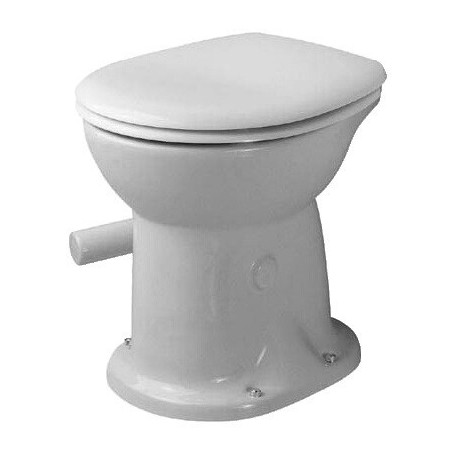WC sur pied DURAPLUS sec, pour abattant, 350 x 47 blanc DURAVIT