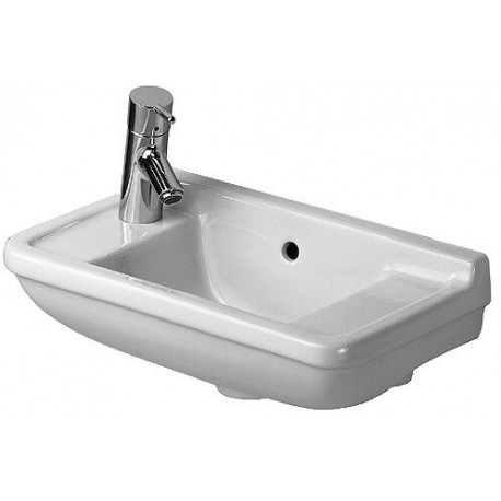 Lave-mains Duravit STARCK 3avec trop plein plage de robinettrie 50x26cavec trou pour robinet-Vorst we