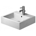 Lavabo Duravit VEROavec trop plein plage de robinettrie 500x470mm 1 trou de robinetterie blanc