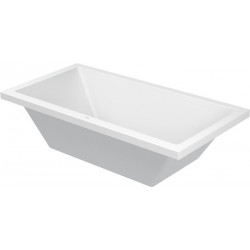Baignoire rectangulaire STARCK X 1800x900mm 2 dossier incliné blanc