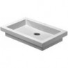 Lavabo à encastrer DURAVIT 2ND FLOOR sans trop plein plage de robinettrie 580x415mm sans trou de robinetterie blanc