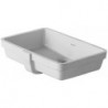 Lavabo à encastrer DURAVIT VEROavec trop plein sans trou de robinetterie B 485x315mm sans trou de robinetterie blanc
