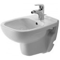 Bidet mural D-CODE COMPACTavec trop plein plage de robinettrie 350x480mm 1 trou de robinetterie blanc