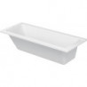 Baignoire rectangulaire D-CODE 1 dossier incliné blanc 1700x750mm
