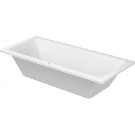 Baignoire rectangulaire D-CODE 1 dossier incliné, blanc 1800 x 800 mm DURAVIT