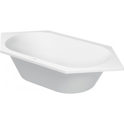 Baignoire hexagonale D-CODE 2 dossiers blanc 1900x900mm