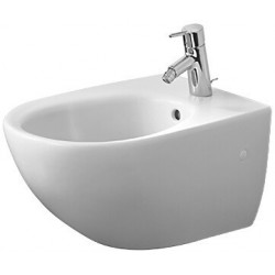 Bidet mural ARCHITECavec trop plein plage de robinettrie 365x580mm 1 trou de robinetterie blanc