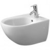 Bidet mural ARCHITECavec trop plein plage de robinettrie 365x580mm 1 trou de robinetterie blanc
