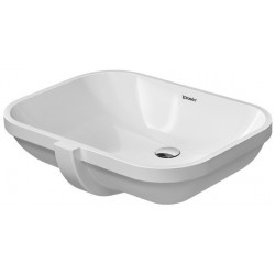 Lavabo à encastrer DURAVIT D-CODEavec trop plein sans trou de robinetterie B 560x400mm sans trou de robinetterie blanc