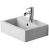 Lave-mains Duravit VEROavec trop plein plage de robinettrie 450x350mm geschl 1 trou de robinetterie blanc